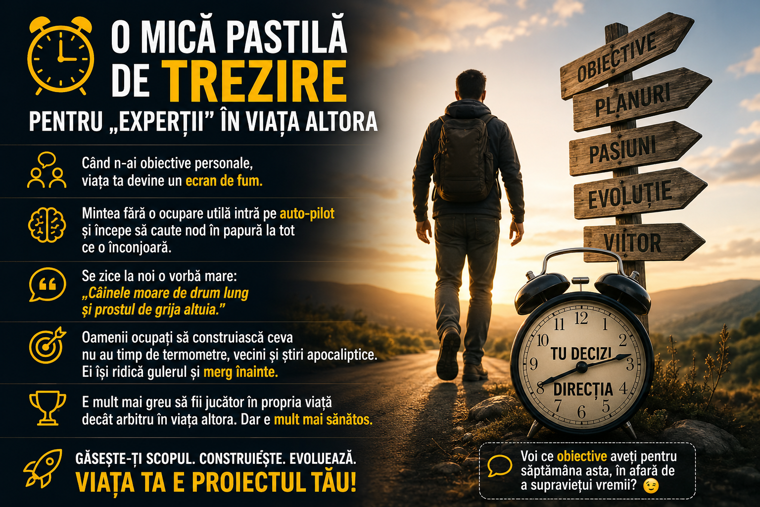 🕒 O mică pastilă de trezire pentru „experții” în viața altora