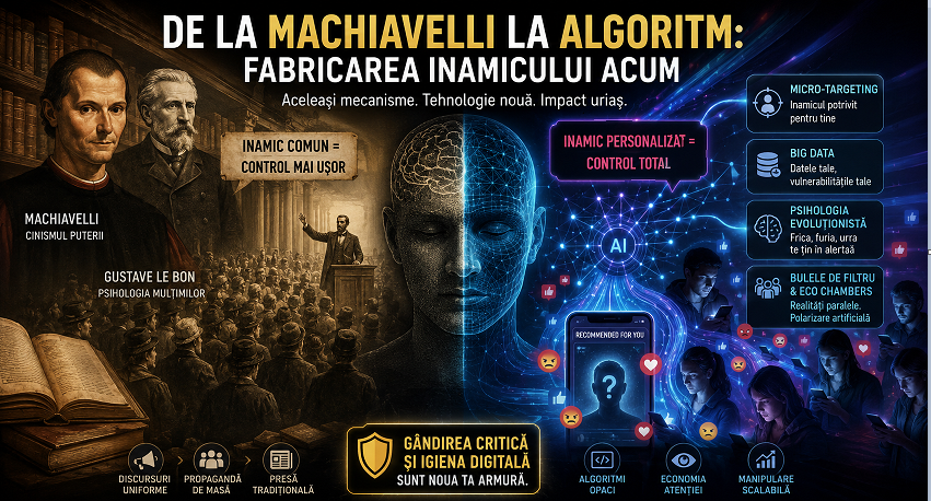 De la Machiavelli la Algoritm: cum s-a modernizat „fabricarea inamicului”